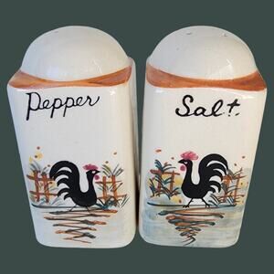 Vintage 1950s Chicken and Rooster Salt and Pepper Shakers Made in Japan